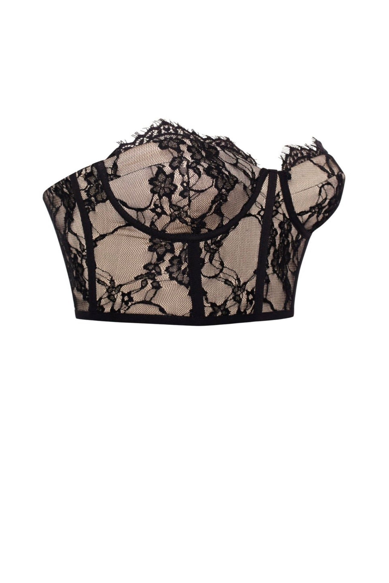 Gia Black Lace Corset Cropped Top – CelesteSB